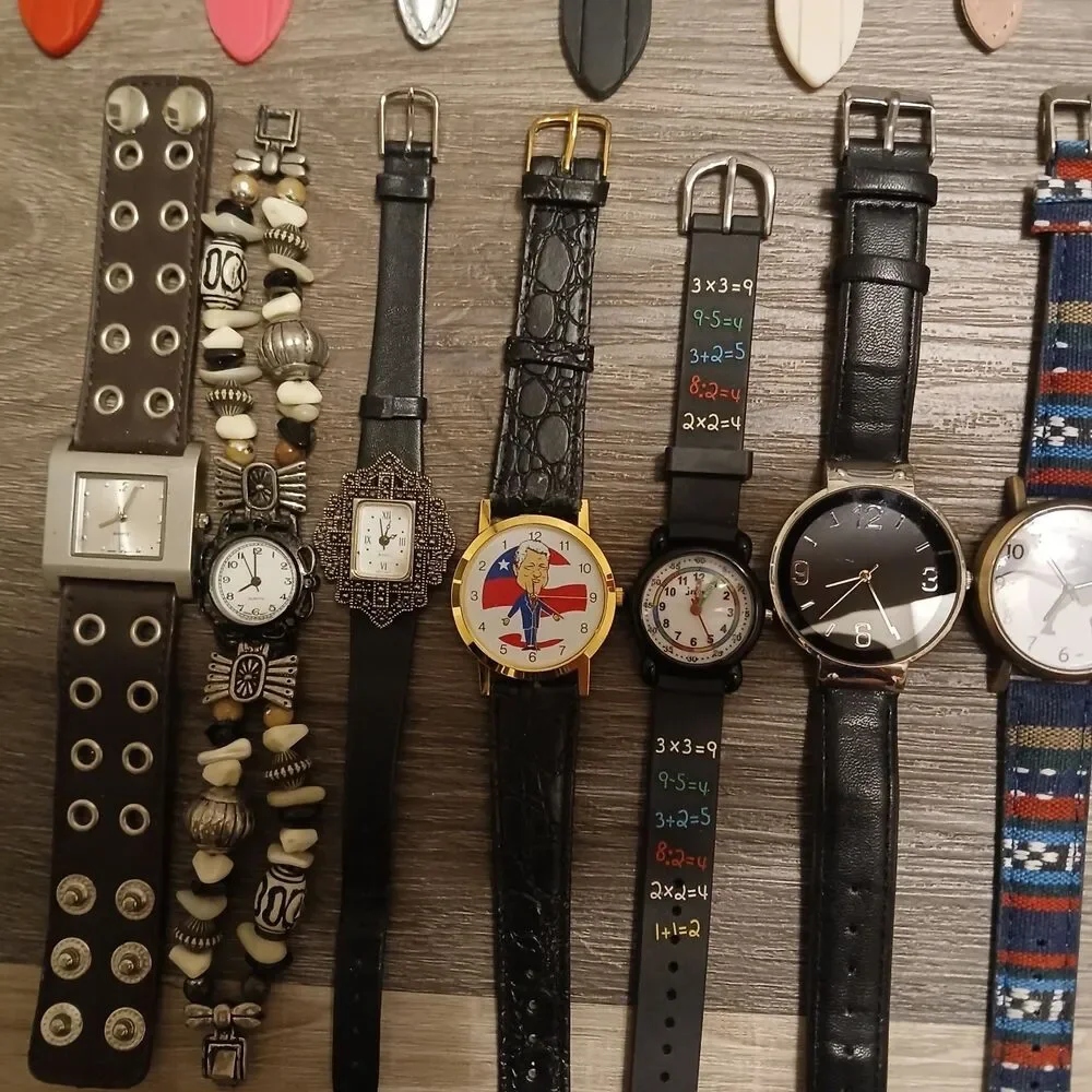 Huge Watch Lot of 40+ Mixed Brands Vintage & Modern Parts/Repair Untested-Box D5